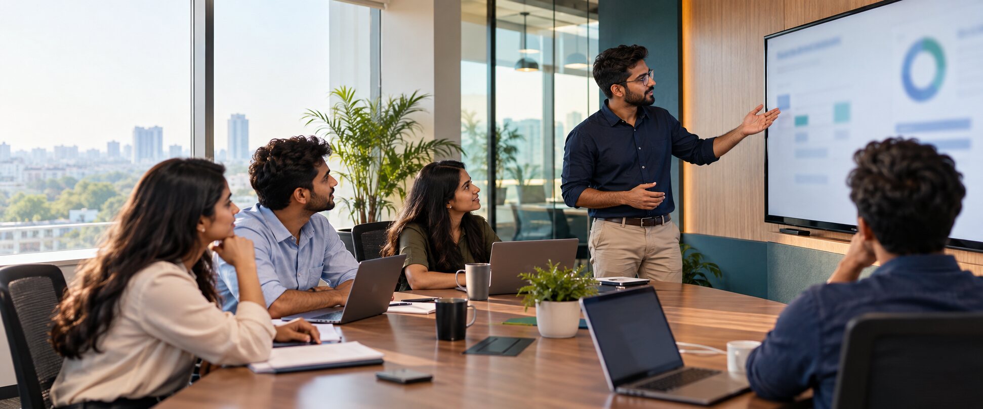Illustrative Pune workplace scene
