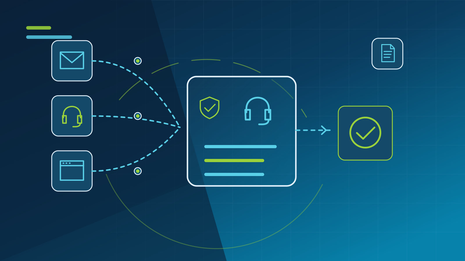 Unified Insurance Customer Service Experience illustration